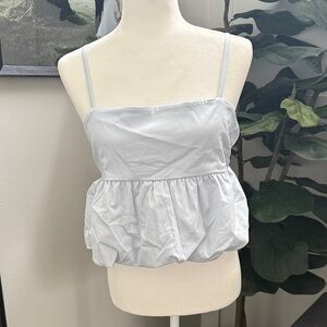 ABOUND light blue peplum  Strap Top